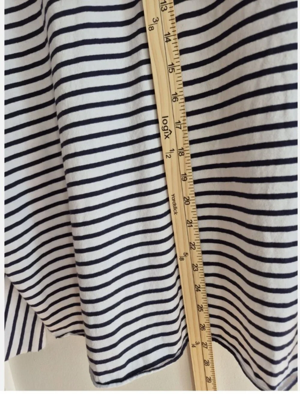 Frank & Eileen Anna Long Sleeve Heritage Jersey Capelet Navy French Stripe sz M - Picture 4 of 8